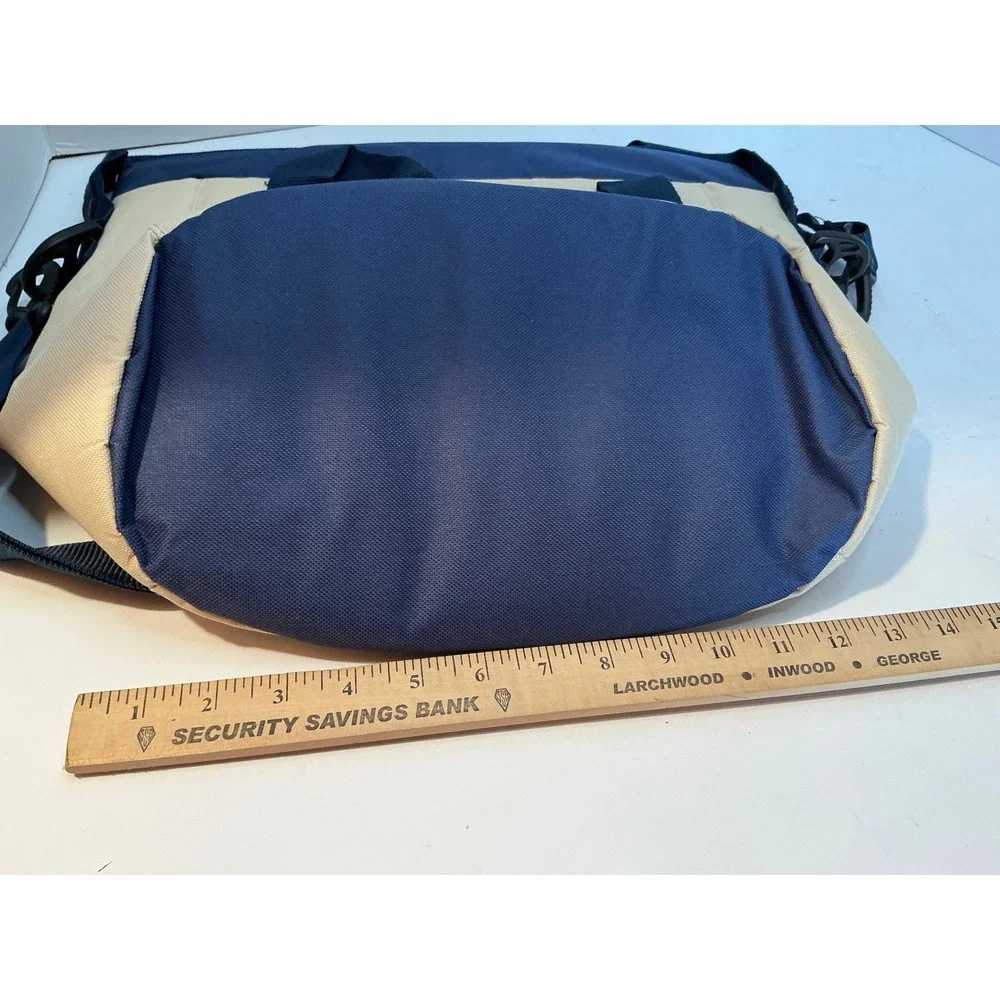 Disney Insulated Cooler Bag Tan Navy Orange Shoulder Strap Large Picnic Tote